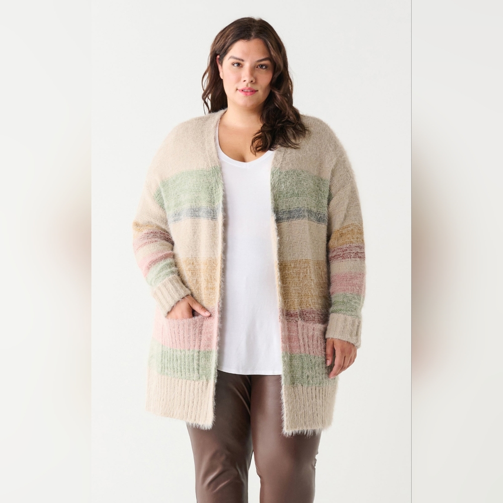 [X, 1X, 2X & 3X] NWT DEX Plus Rainbow Cardigan
